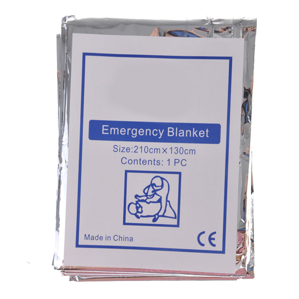 Survival Blanket Reflective - 緊急用サバイバルブランケット – 防水、防風、断熱効果のある屋外用緊急ブランケット 210x130cm