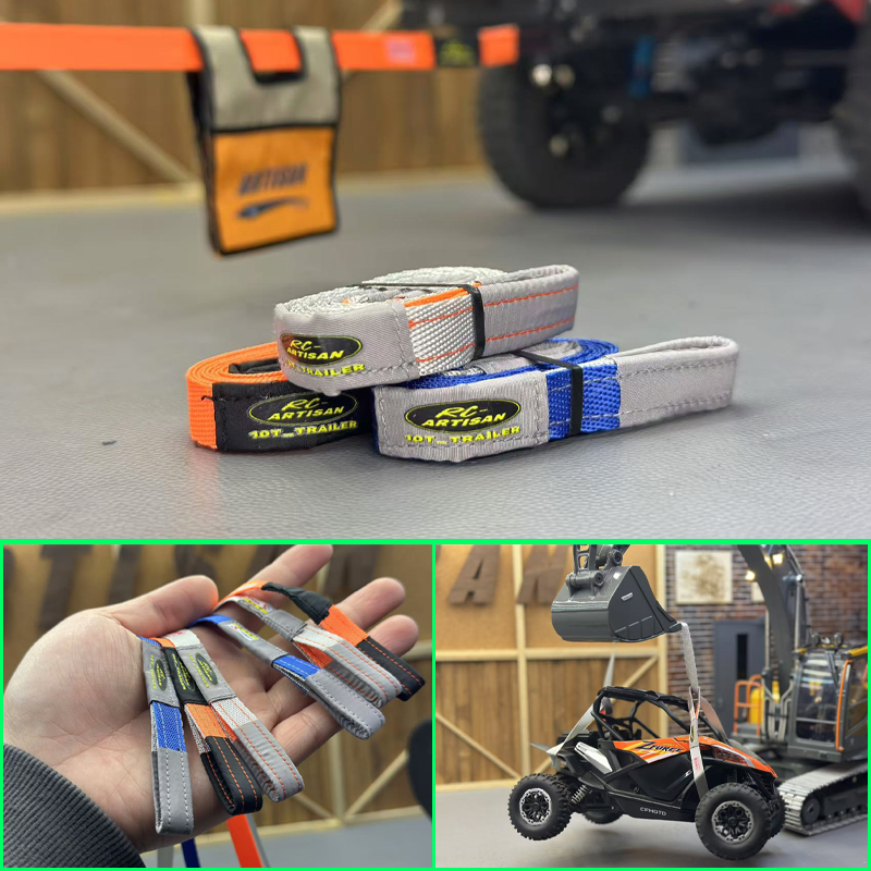 Rescue Rope Throw - Rcモデル,クローラーカー,エンジニアリング車両,trx4,アキシャル,scx10,rc4wd,1:10, 1:14用のレスキューロープストラップ