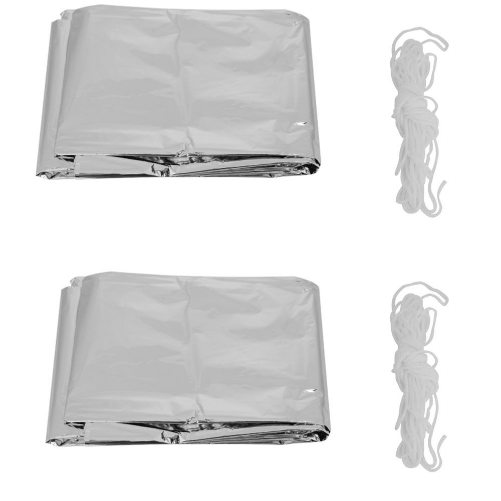 2 個の耐久性のある反射緊急シェルターブランケットポータブル - Survival Blanket Reflective のレビューと価格
