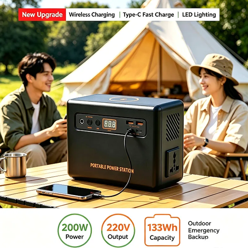 200Wのポータブル電源。220V/110V対応。アウトドア - Solar Emergency Charger のレビューと価格