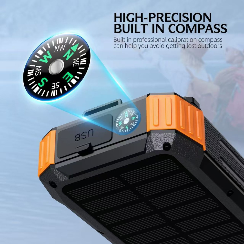 新しい50000mAhソーラーパワーバンク手回し発電機ポータ - Solar Emergency Charger のレビューと価格