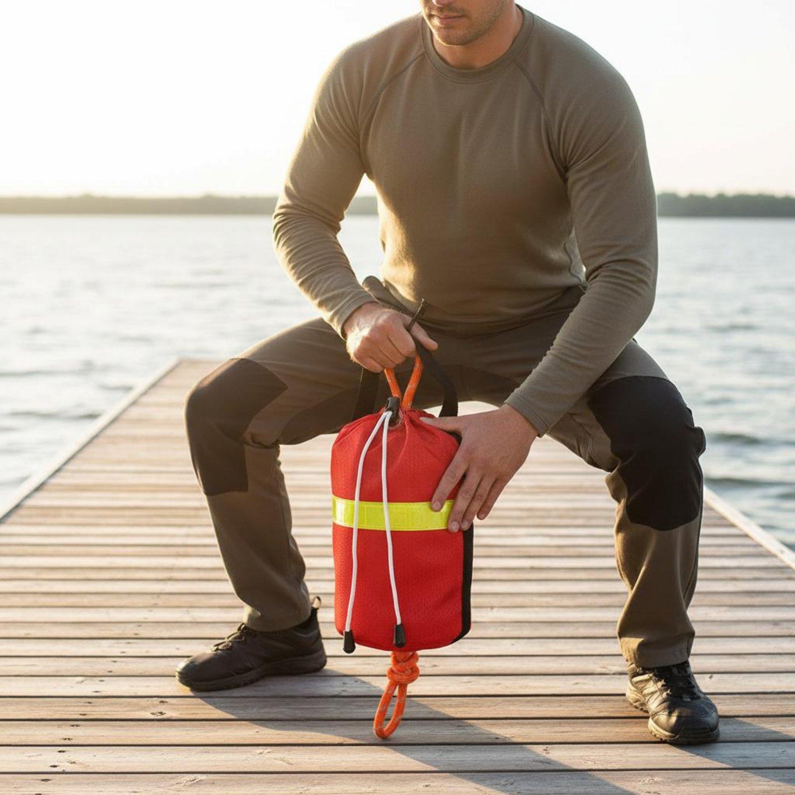 水上救助用投擲バッグ。耐摩耗性に優れた浮力のあるロープバッグ - Rescue Rope Throw のレビューと価格