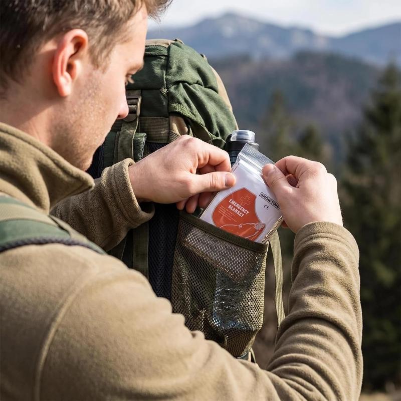 5枚入り、防水・反射素材を使用した断熱性の高い緊急用ブランケ - Survival Blanket Reflective のレビューと価格