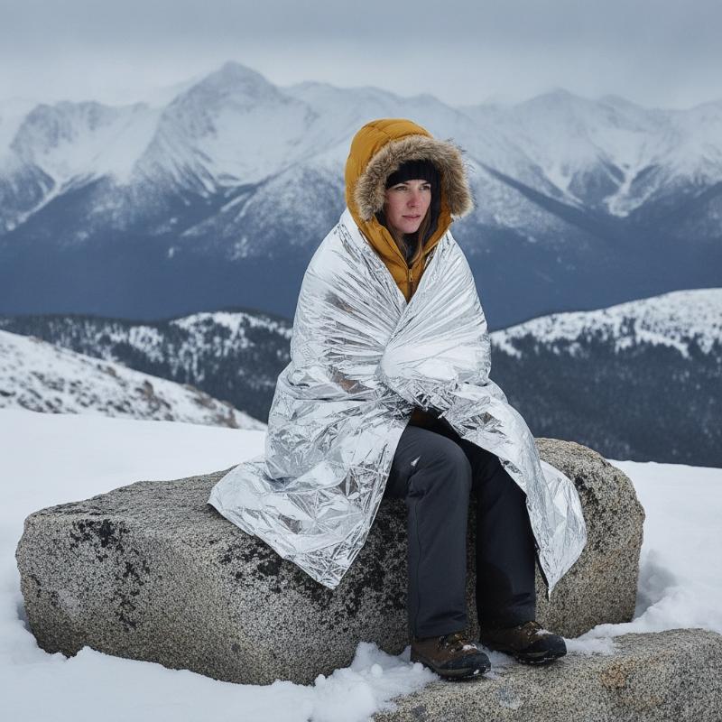 5枚入り、防水・反射素材を使用した断熱性の高い緊急用ブランケ - Survival Blanket Reflective のレビューと価格