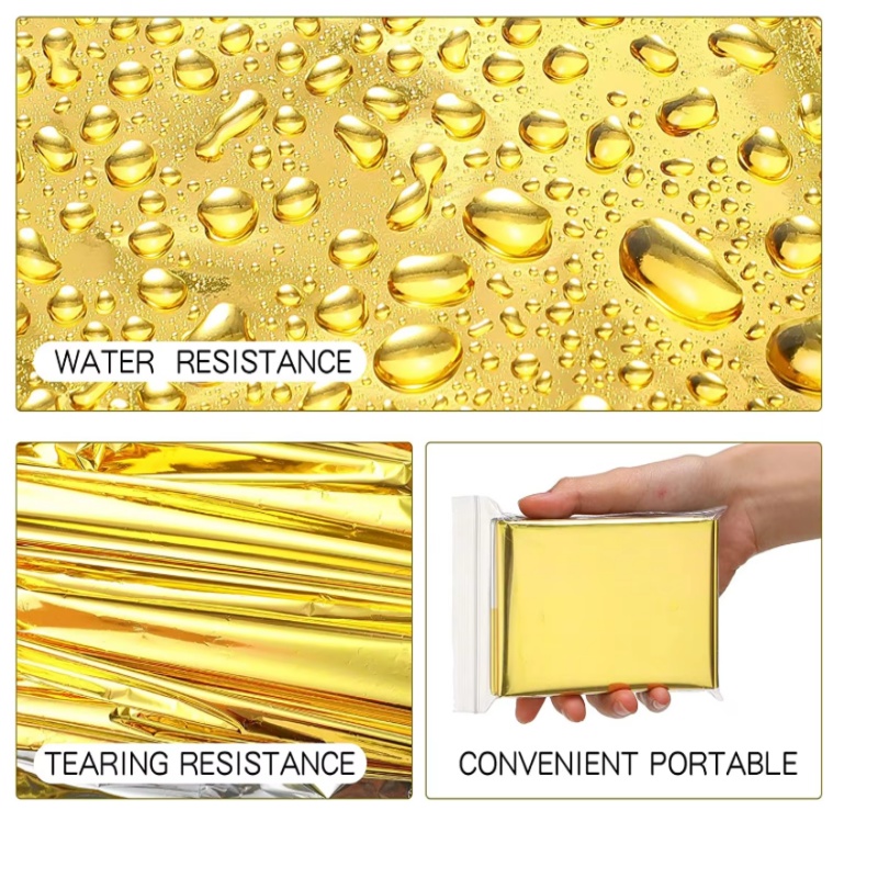 130×210cm ゴールドマイラーサバイバルブランケット  - Survival Blanket Reflective のレビューと価格