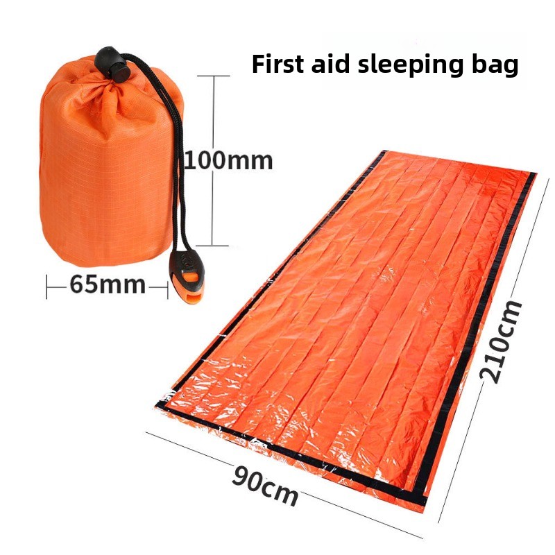 緊急用ビビィ寝袋 PEアルミ箔保温サバイバルブランケット 携 - Bivy Bag Emergency のレビューと価格