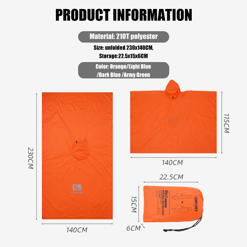 NEXFOO 3-in-1 軽量レインポンチョ。防水性があり - Emergency Poncho Rain のレビューと価格