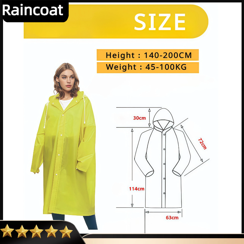 大人用レインポンチョ ハイキング用ポーチ付き ポータブルポン - Emergency Poncho Rain のレビューと価格