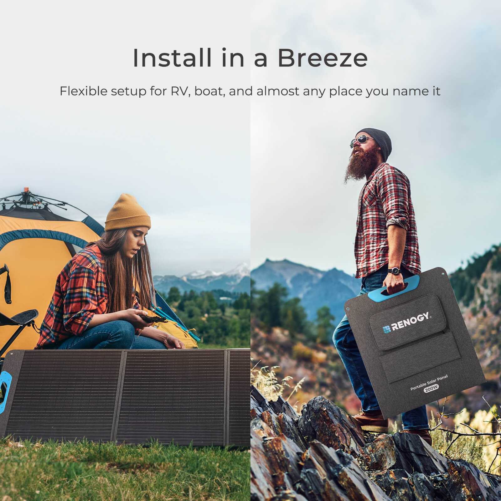 Renogy-ポータブルソーラーパネル,防水,ip65,折り - Solar Emergency Charger のレビューと価格