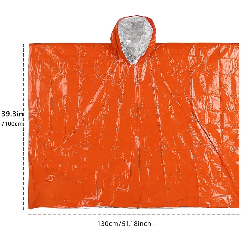 緊急用使い捨てアルミフィルムレインポンチョ - 防水、防寒  - Emergency Poncho Rain のレビューと価格
