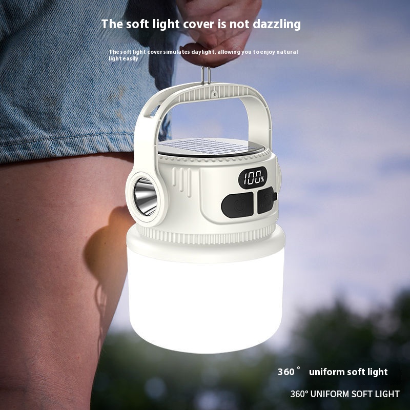 LED ソーラー電球ライト充電式ポータブルランタン防水屋外ナ - Solar Emergency Charger のレビューと価格