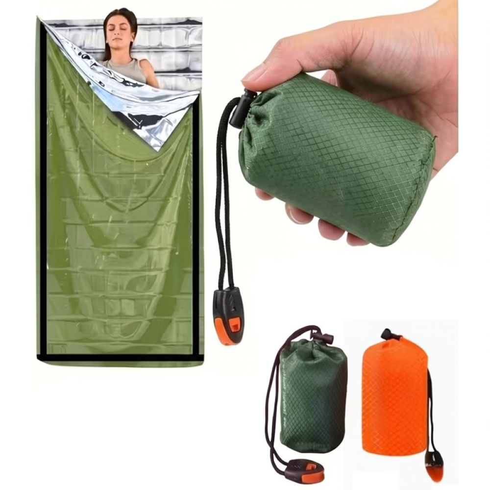 屋外用サバイバル寝袋、保温ブランケット、防水PE素材、キャン - Bivy Bag Emergency のレビューと価格