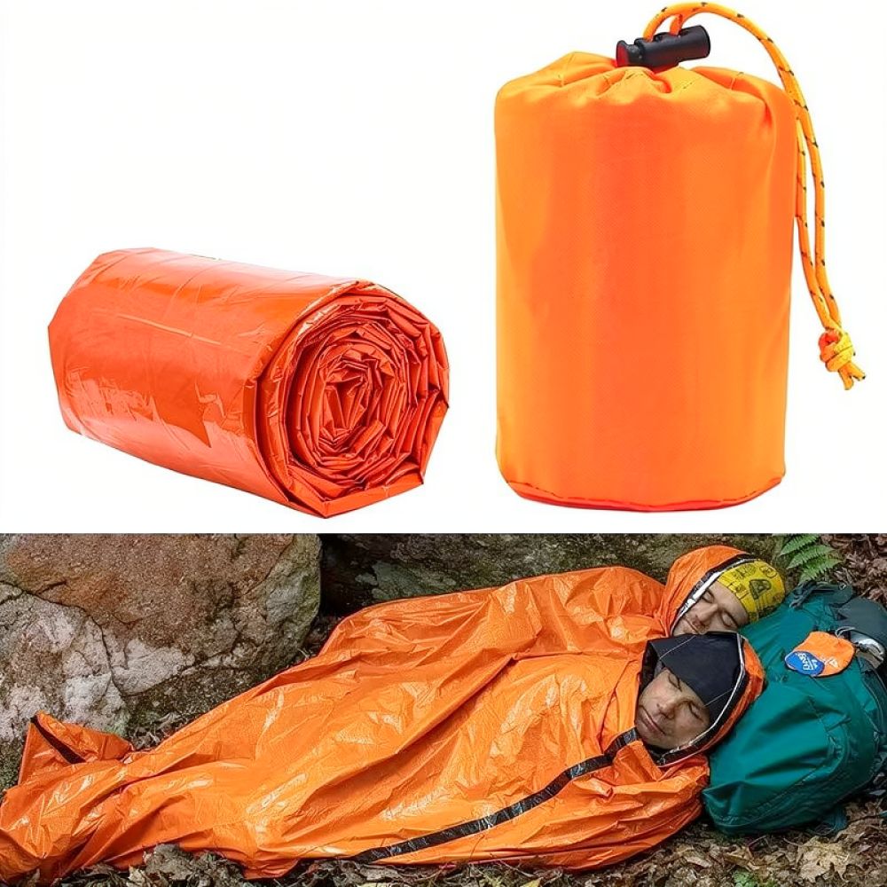屋外用サバイバル寝袋、保温ブランケット、防水PE素材、キャン - Bivy Bag Emergency のレビューと価格